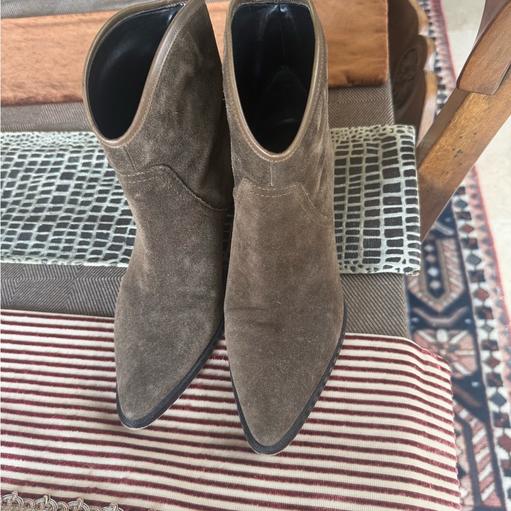 Marc Fisher Brown Suede Ankle Boots